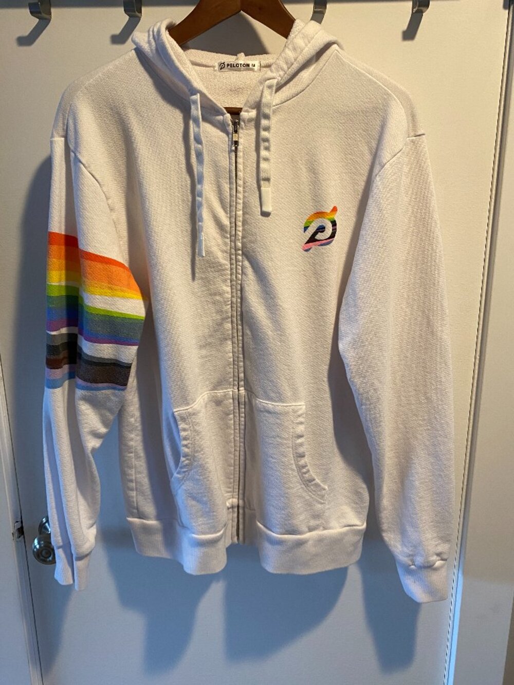 Peloton Pridre "Lead With Love" Full-Zip Hoodie, Unisex/M, White